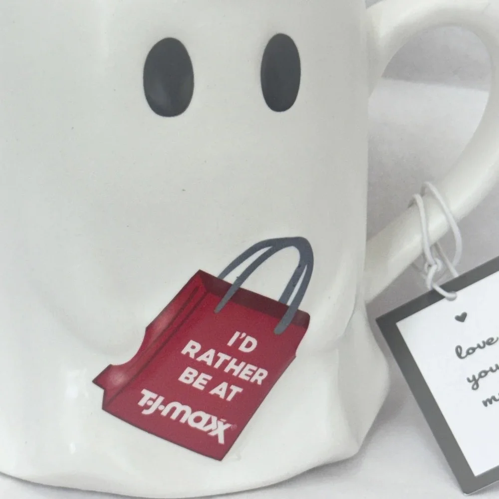 TJ Maxx Ghost Mug Halloween Ceramic Coffee Cup 